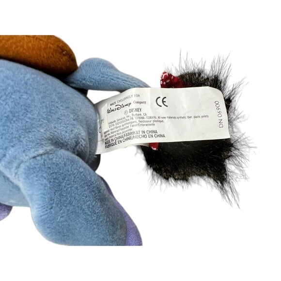 Disney Store Winnie the Pooh Cowboy Eeyore Bean Bag Plush Toy 9" With Tags - Picture 6 of 8